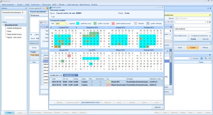 Interfejs programu Optimed24